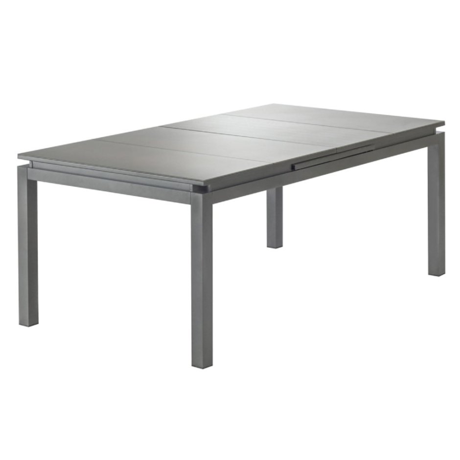 Стол садовый раздвижной Naterial Lyra up&down 180-260х90х75 см алюминий/стекло