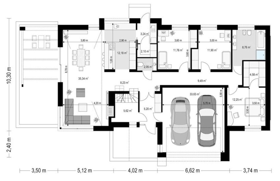 План проект дома одноэтажного с гаражом