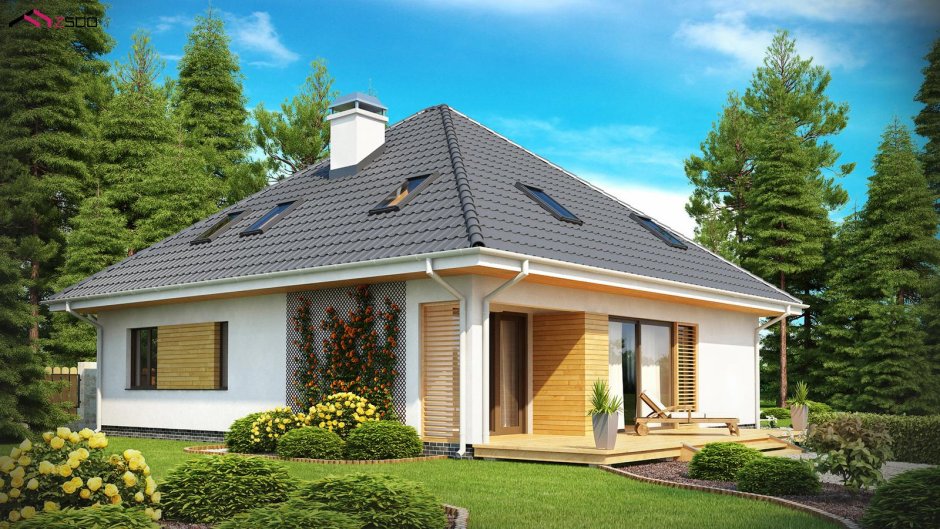 Z500 проекты одноэтажных с мансардой