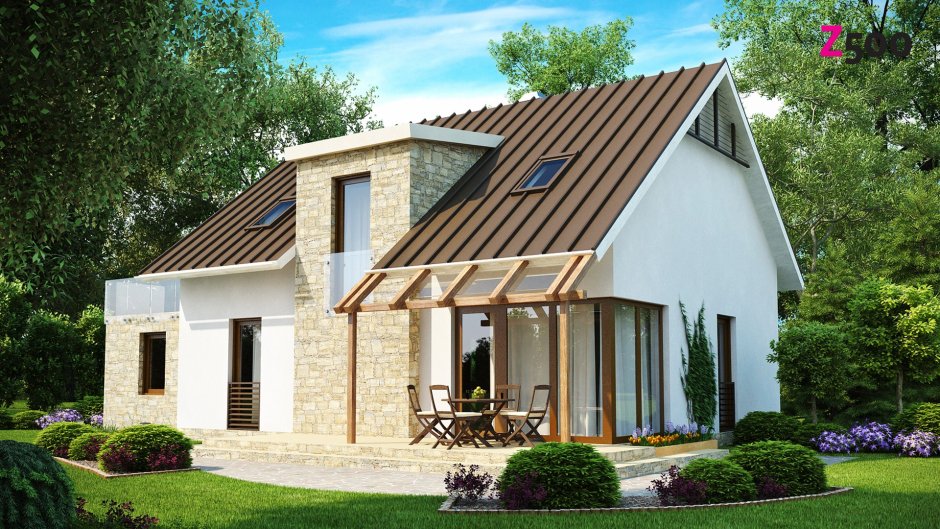 Дом 80 кв м с мансардой и террасой