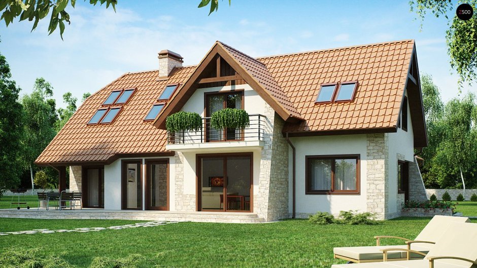 Дом с мансардой 110 кв м