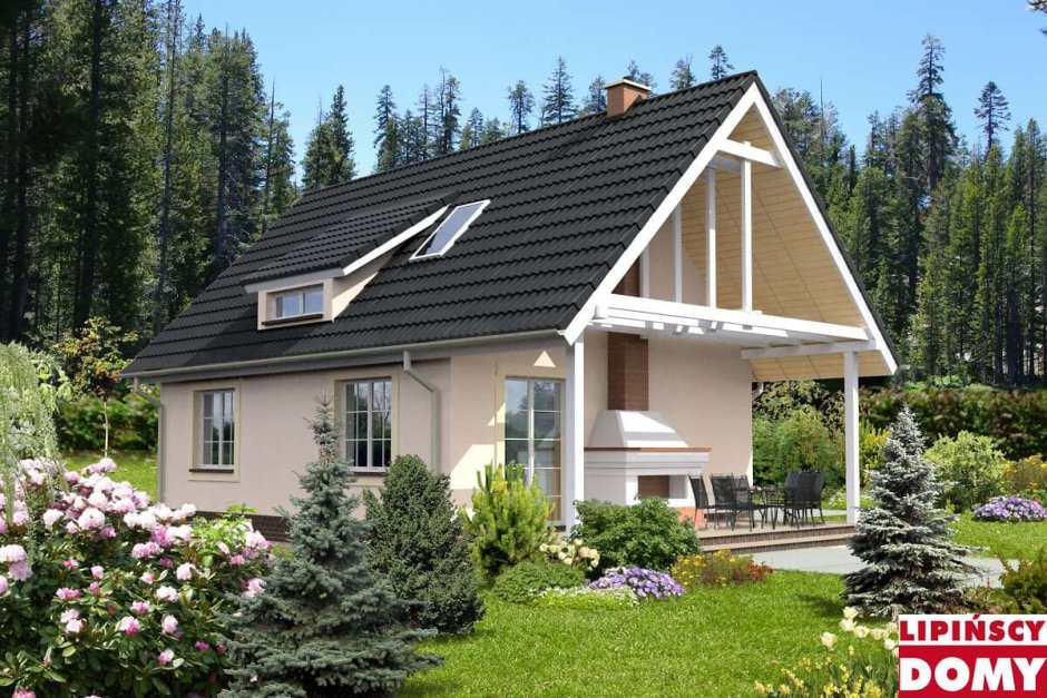 Мансардный дом с балконом