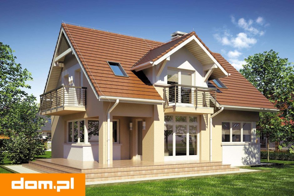 Мансардные дома с балконом