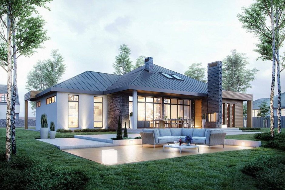 Проект бунгало одноэтажное s-143