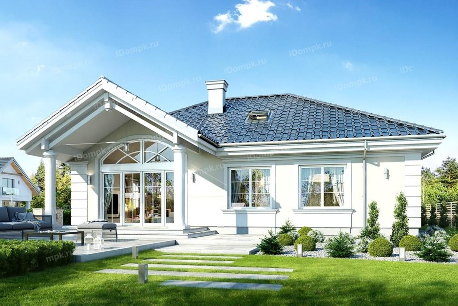 Красивый одноэтажный дом