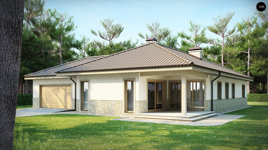 Одноэтажный дом 60 кв.м z500