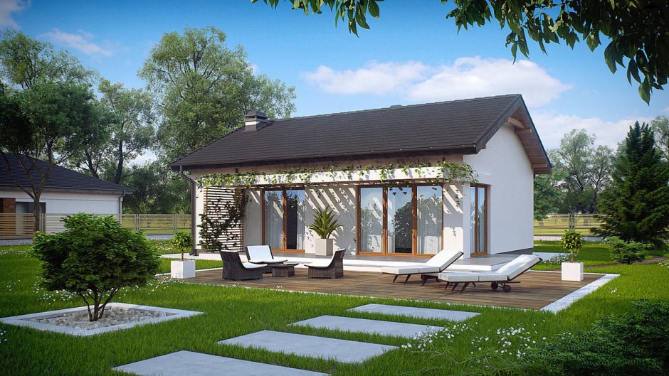 Одноэтажный дом 60 кв.м z500