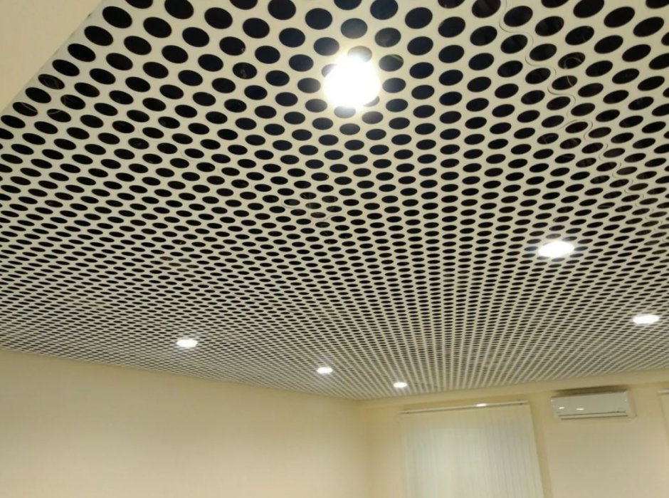 Металлический подвесной перфорированный потолок PERFOLUM 3d Magnet