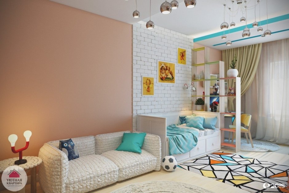 Зонирование детской комнаты для одного ребенка