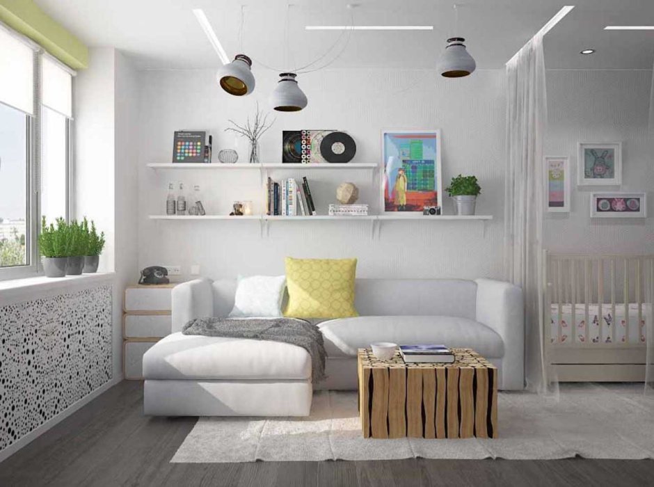 Интерьер однокомнатной квартиры