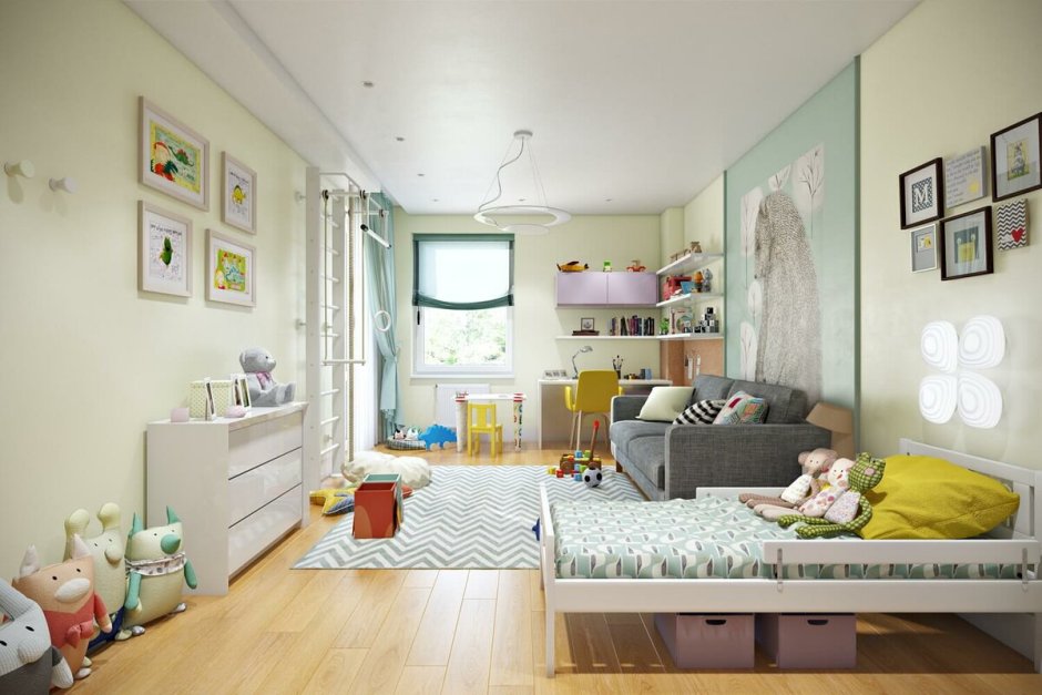 Семья в комнате