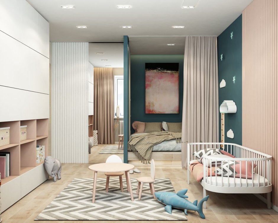 Дизайн комнаты для семьи с ребенком