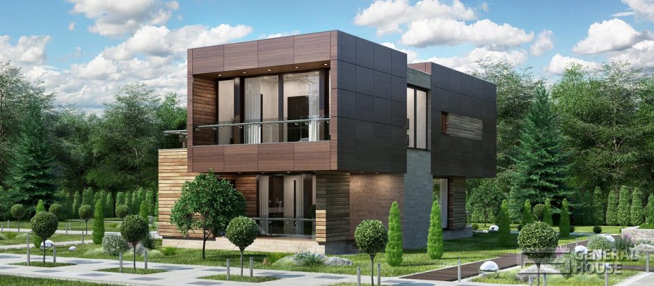 Хайтек дом в стиле Подмосковье