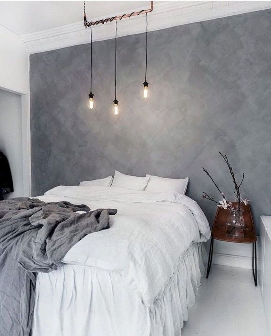 Декоративная штукатурка в спальне