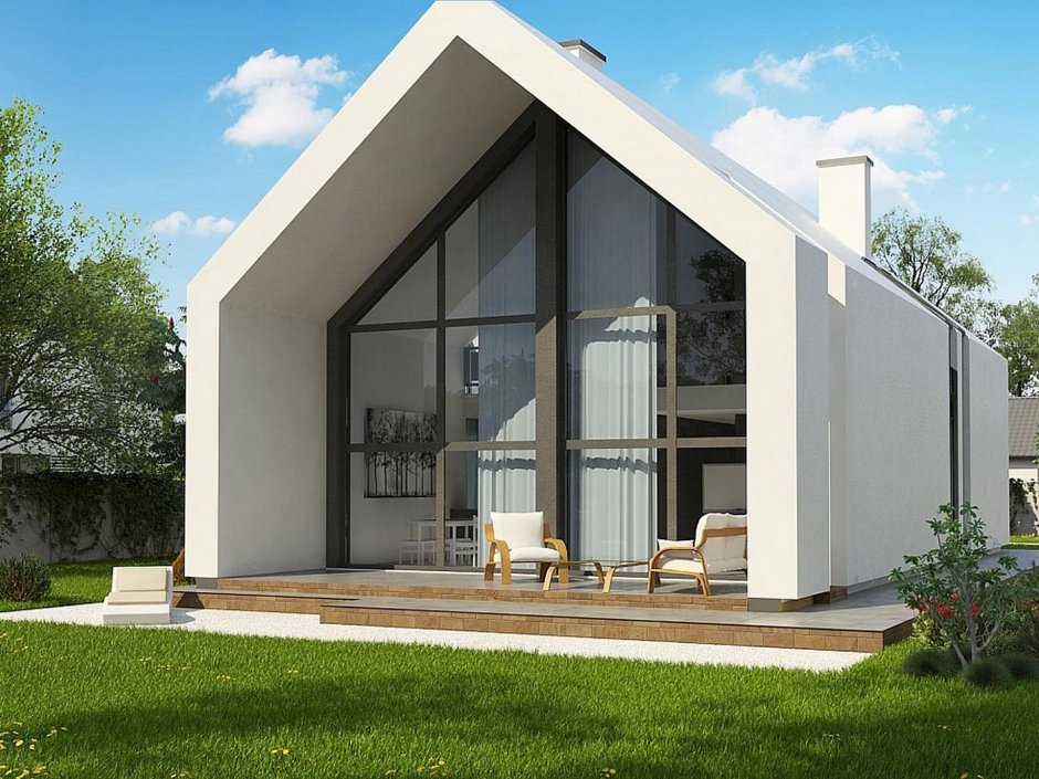 Стильный дом из газобетона