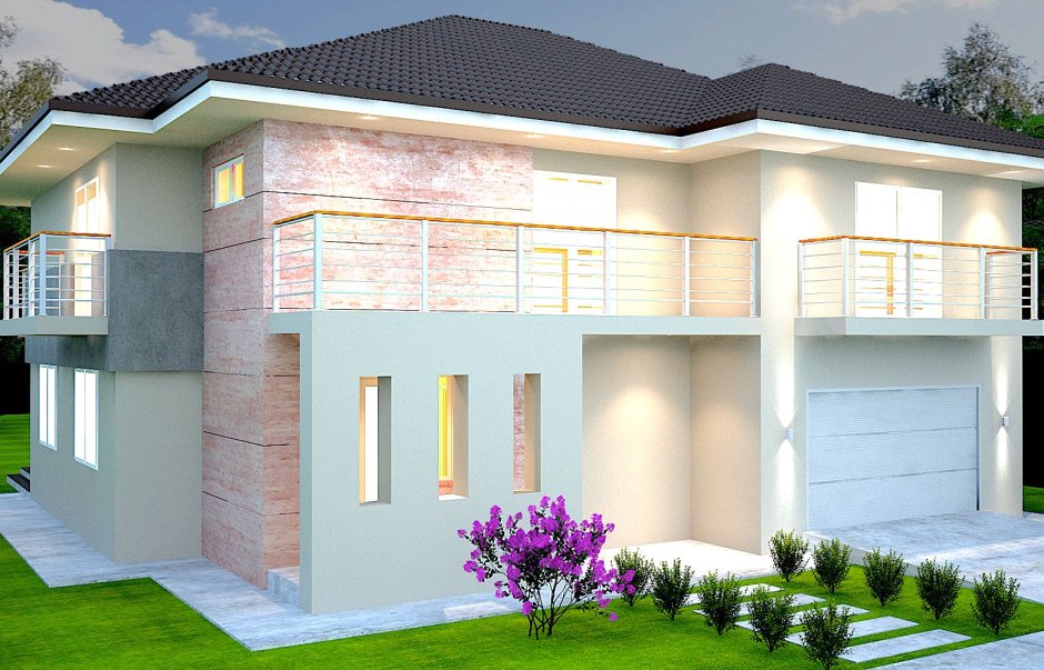 Большой дом из газоблока экстерьер Морфей