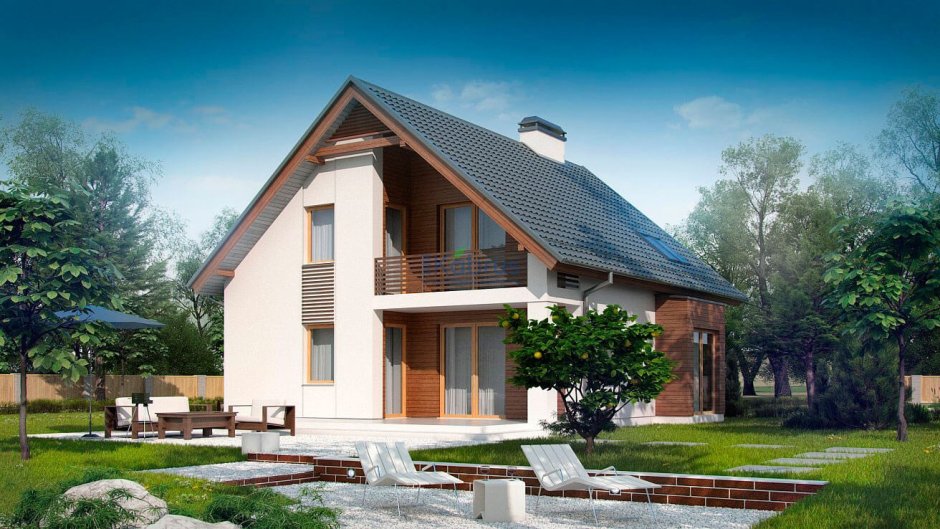 Дом с мансардой 110 кв м