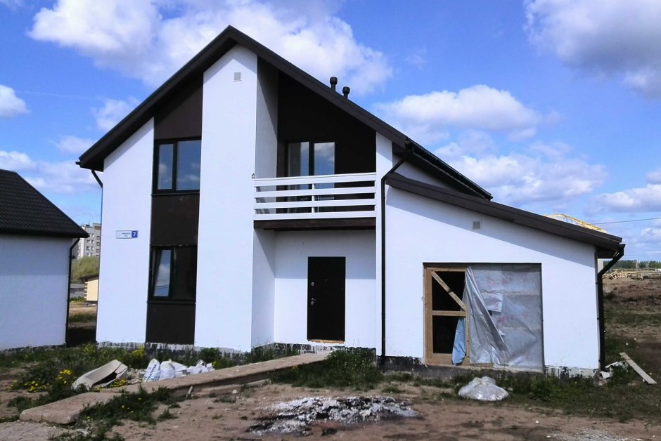 Дом из газобетона с гаражом