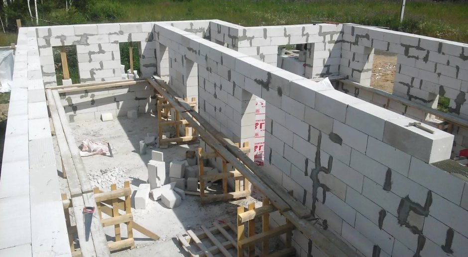 Стены из газобетонных блоков