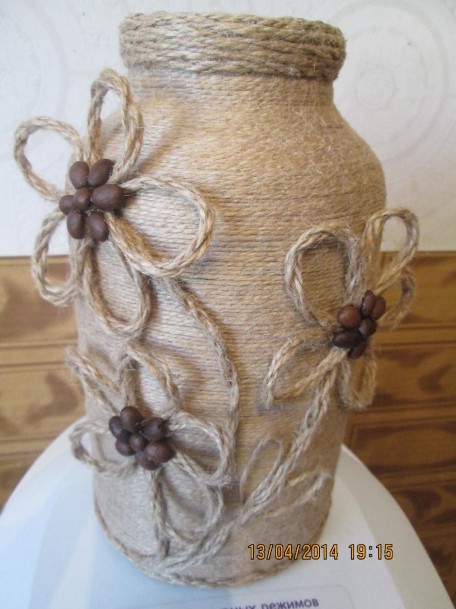 Украшение бутылки вина