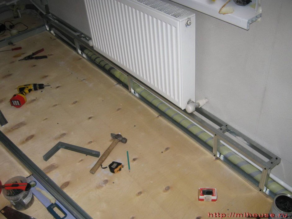 Скрытые трубы отопления