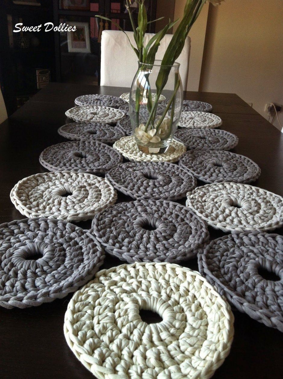 Салфетка из трикотажных ниток