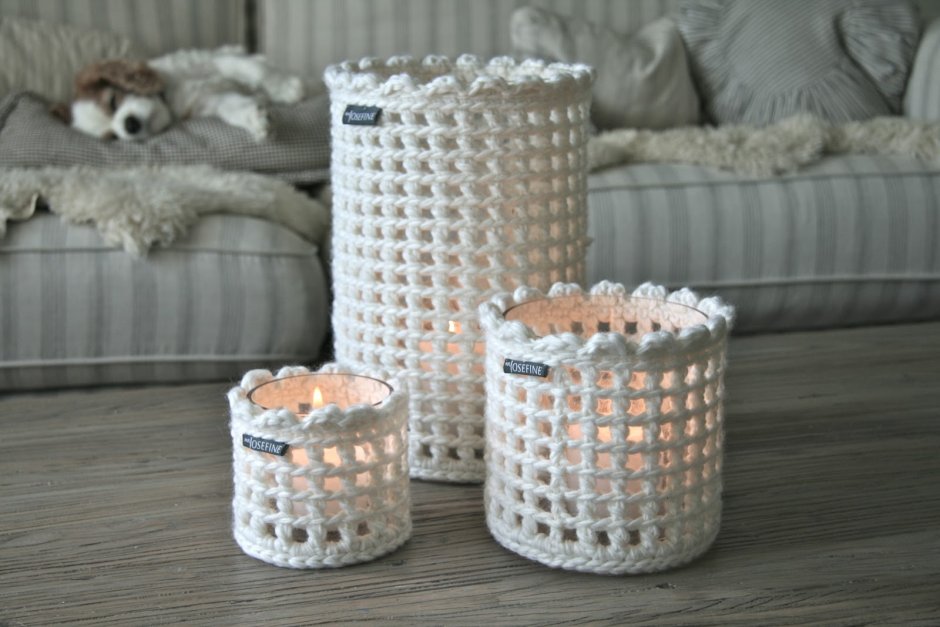 Интересные вещи для интерьера крючком