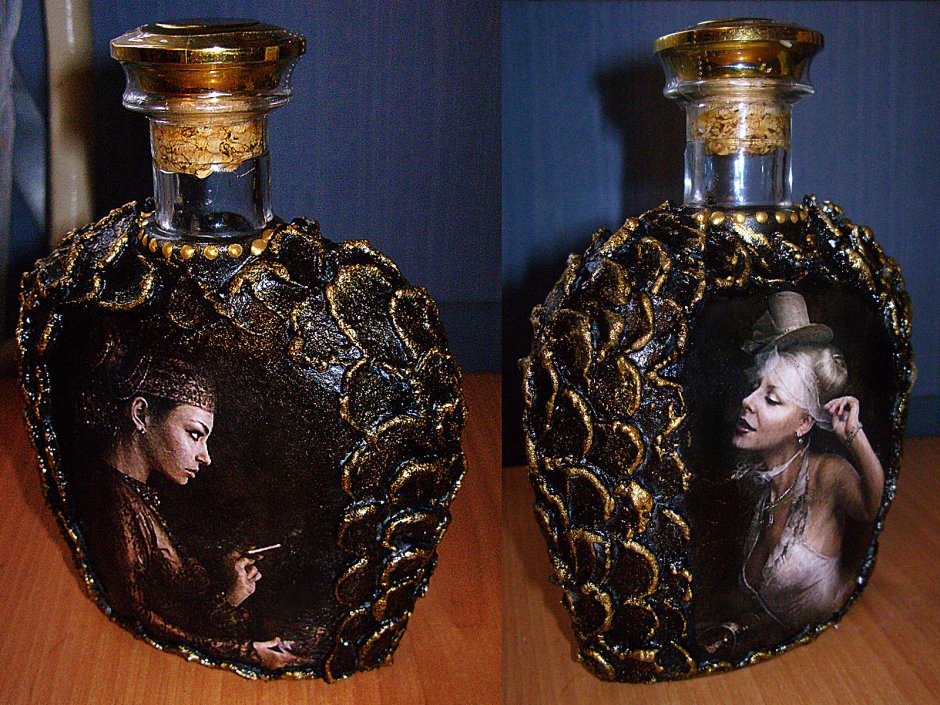 Декор бутылки для мужчины