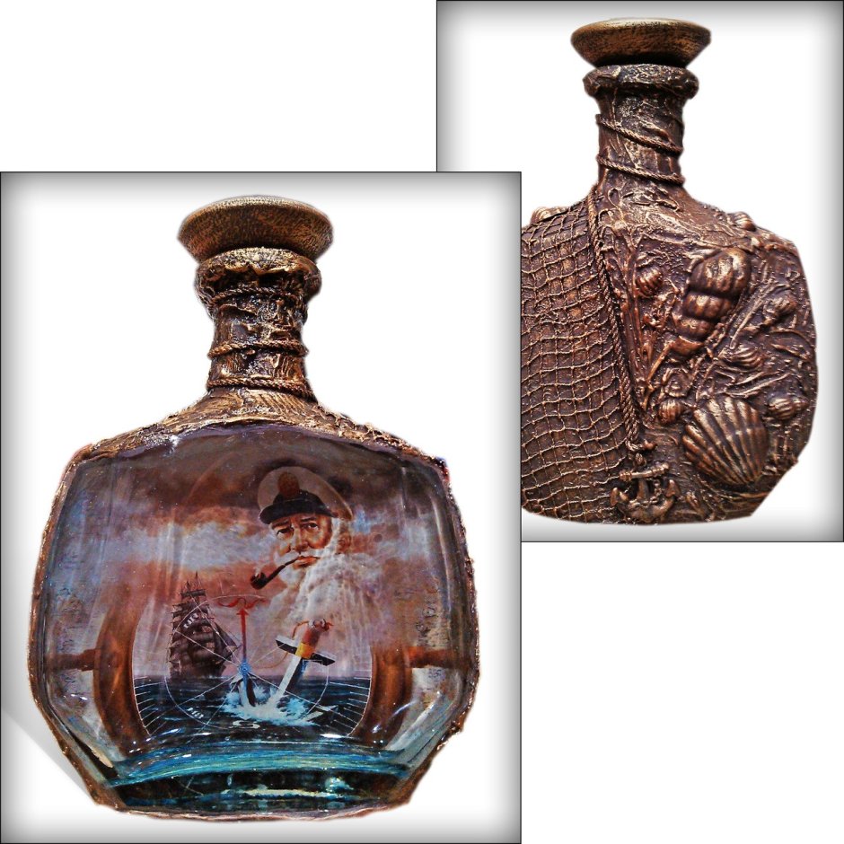 Декор бутылки коньяка