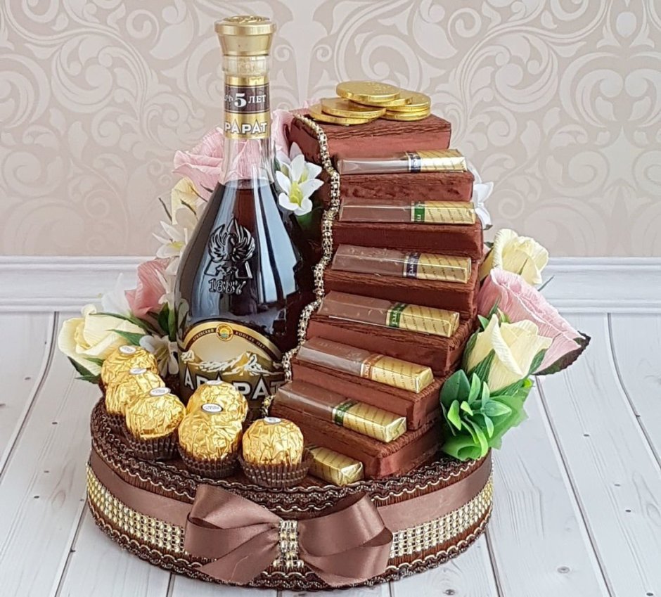 Подарок из конфет мужчине