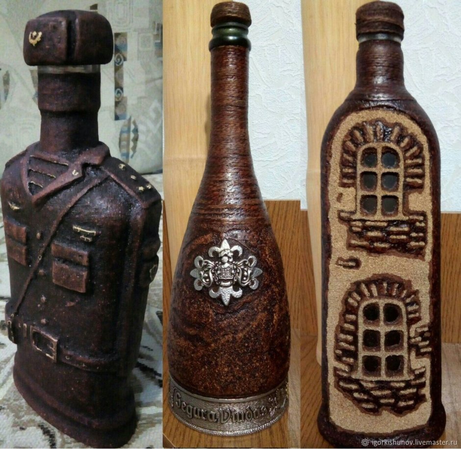 Декор бутылок коньячных