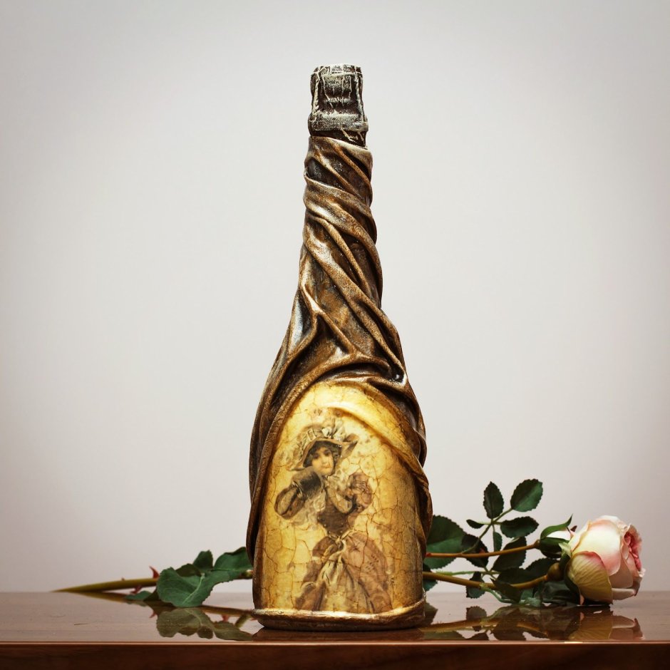 Необычный декор бутылок