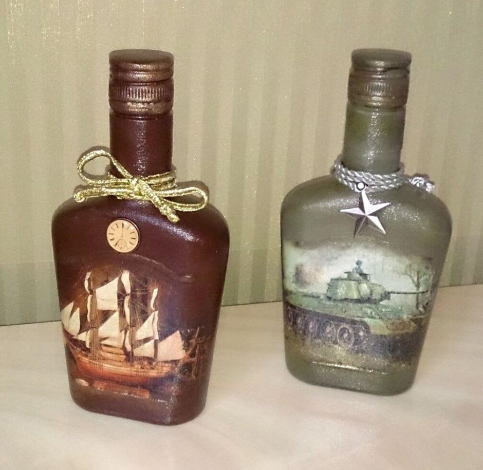 Декор бутылки для мужчины