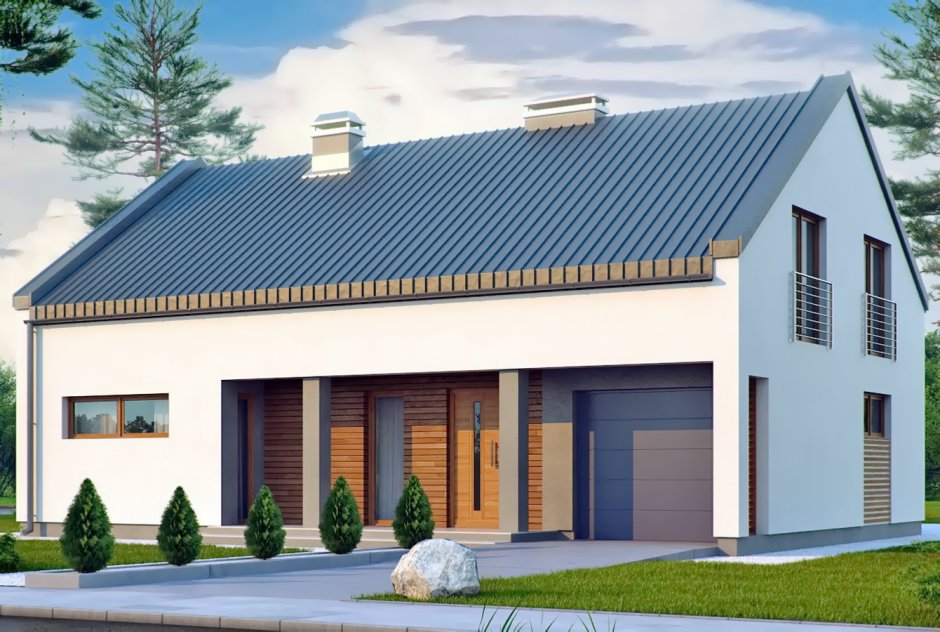 Z500 дом с мансардой с гаражом