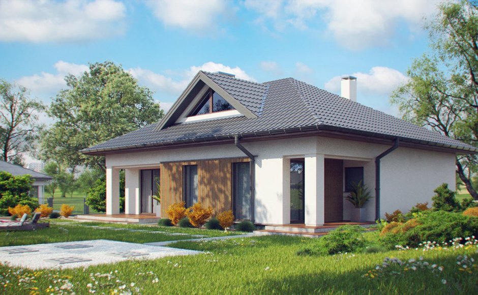 Крыши одноэтажных домов