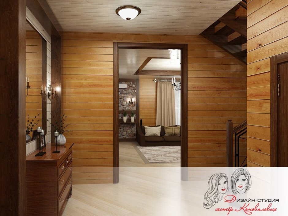 Имитация бруса отделать прихожую