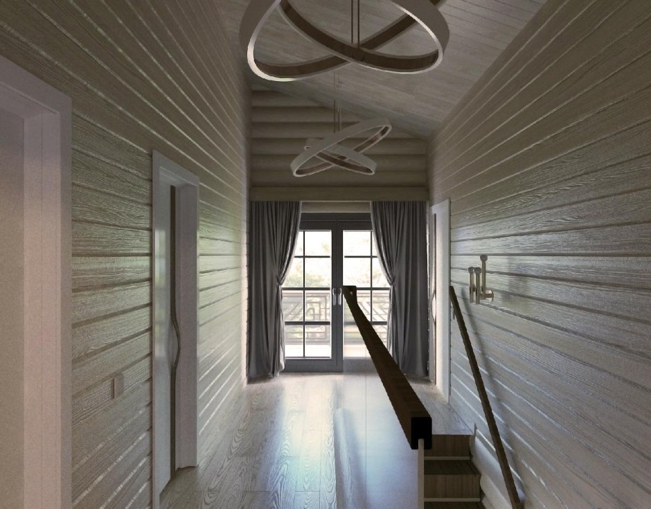 Потолок из имитации бруса белый