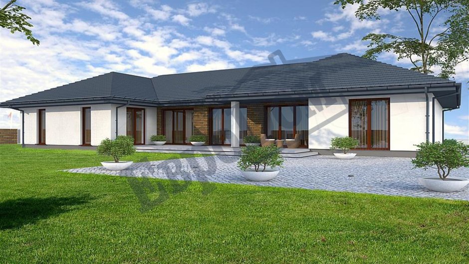 Большой одноэтажный дом