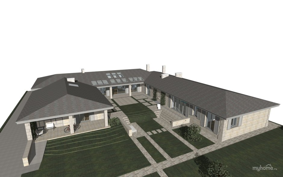 Проекты одноэтажных домов буквой п