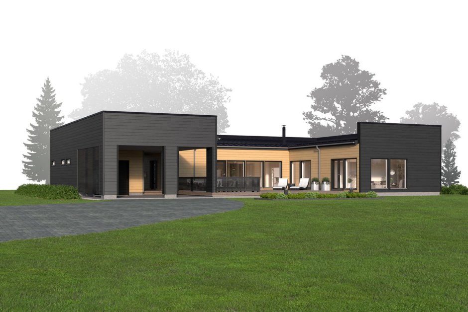 П образный дом