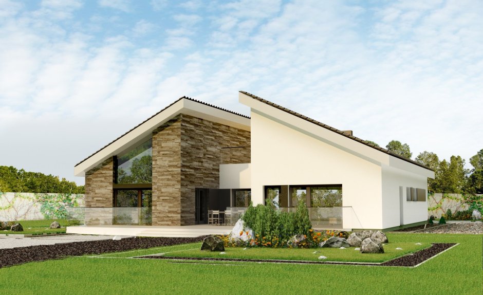 П-образный дом проект