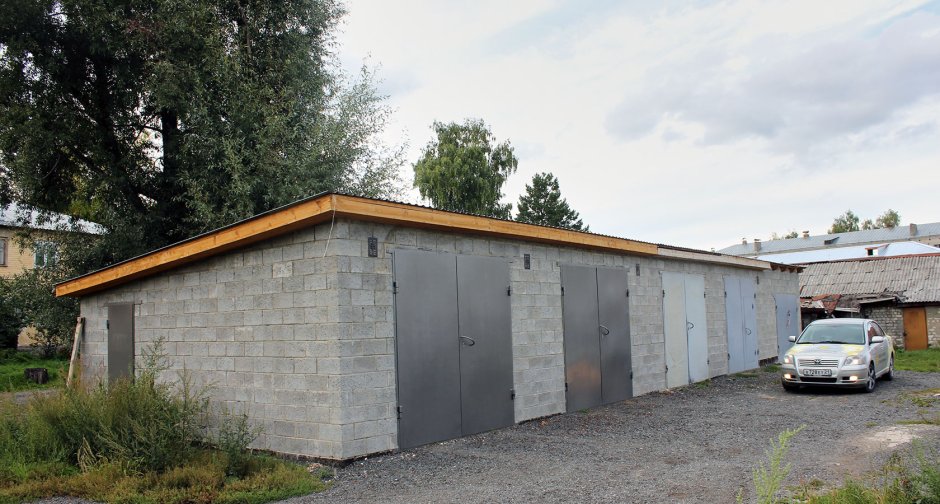 Односкатная крыша для гаража из пеноблоков