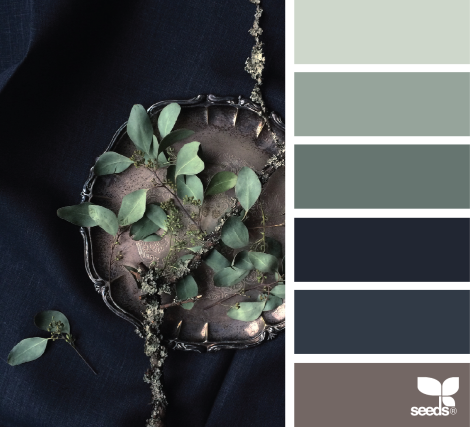 Палитра Сидс холодные зелёные