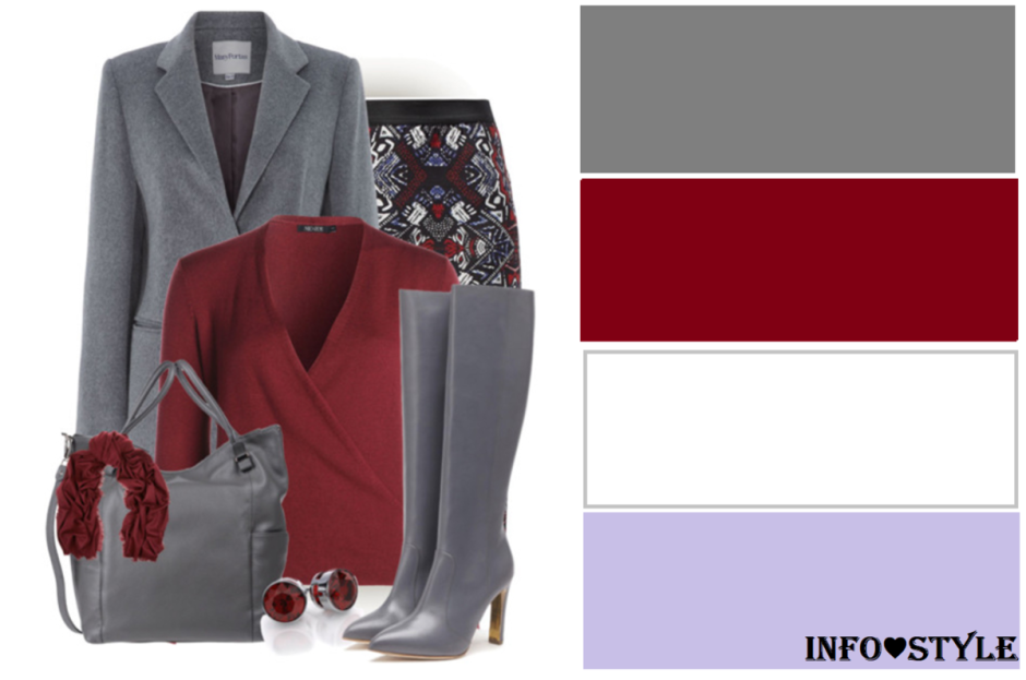 Сочетание темно серого в одежде