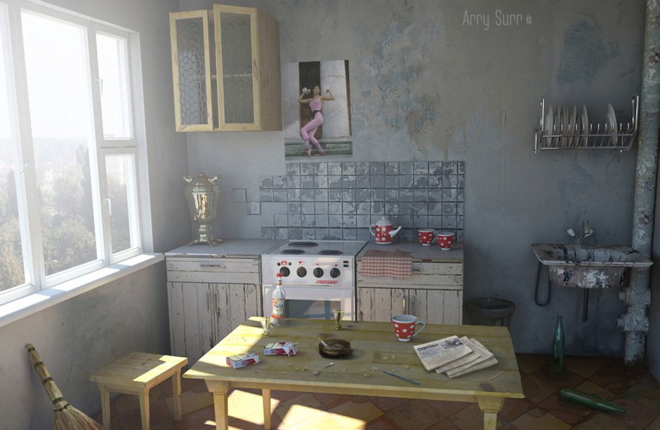 Soviet Kitchen 3d model