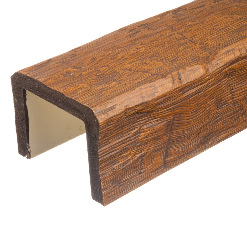 Балка рустик 120х120мм цвет дуб тёмный