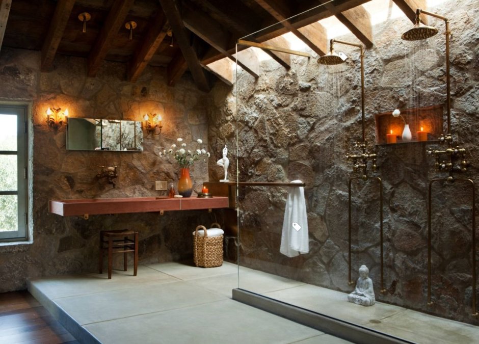 Ванная в Каменном стиле