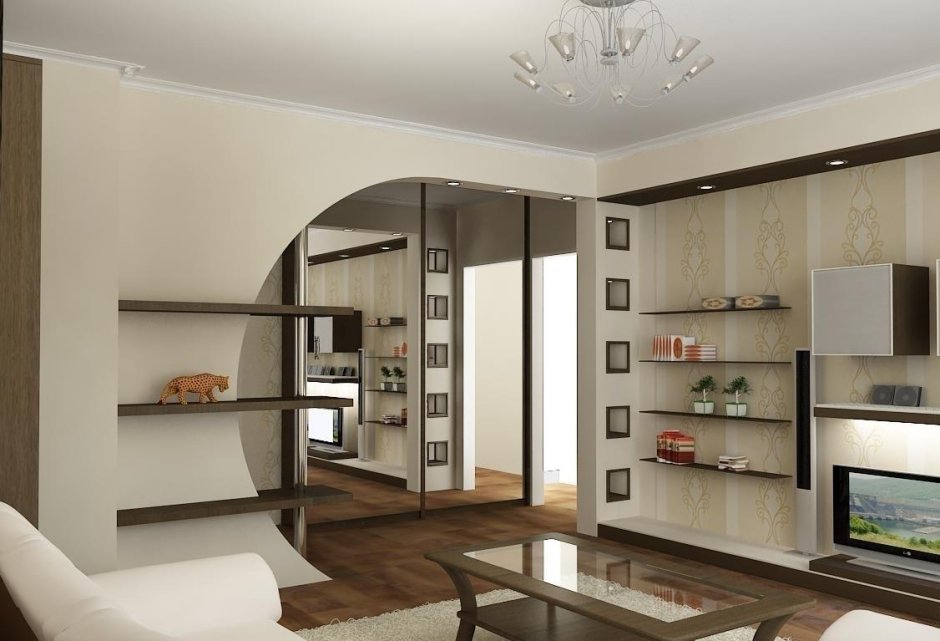 Интерьеры однокомнатные п-44