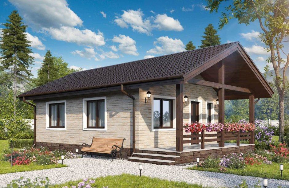 Каркасный дом 10х4 одноэтажный