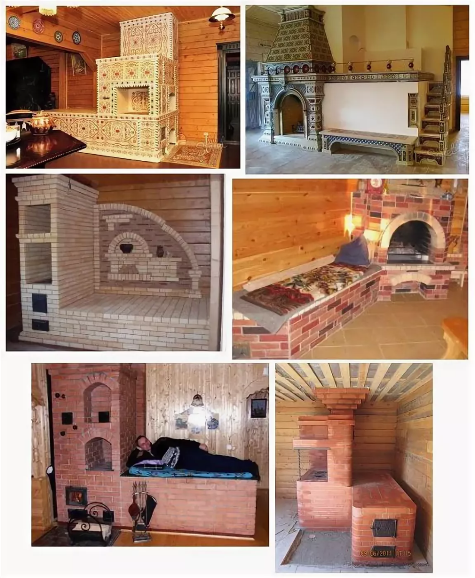 Печь камин с лежанкой